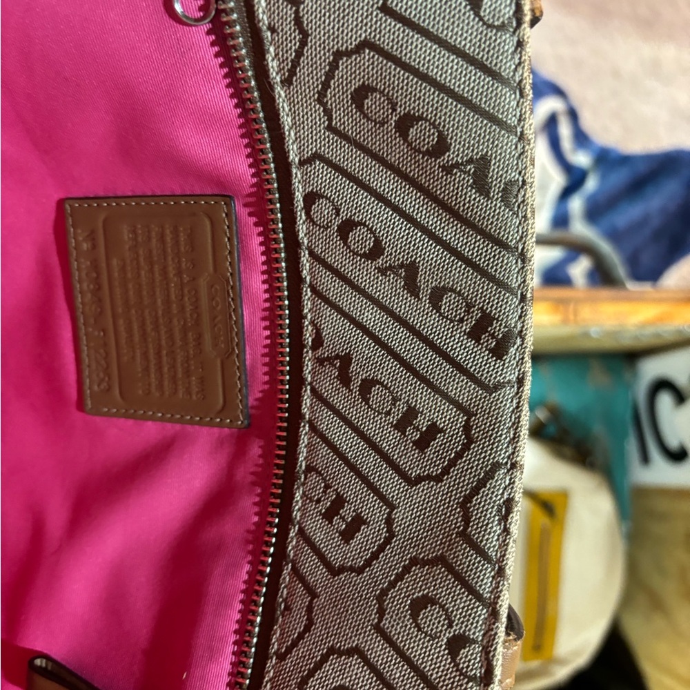 Coach Brown and Pink Tote Bag - Picture 2 of 5
